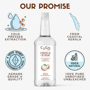 Coco Crush Ayurvedic Coconut, Peppermint & Clove Oil for Oil Pulling - 500ML - AYOP500