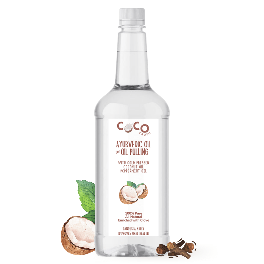 Coco Crush Ayurvedic Coconut, Peppermint & Clove Oil for Oil Pulling - 500ML - AYOP500