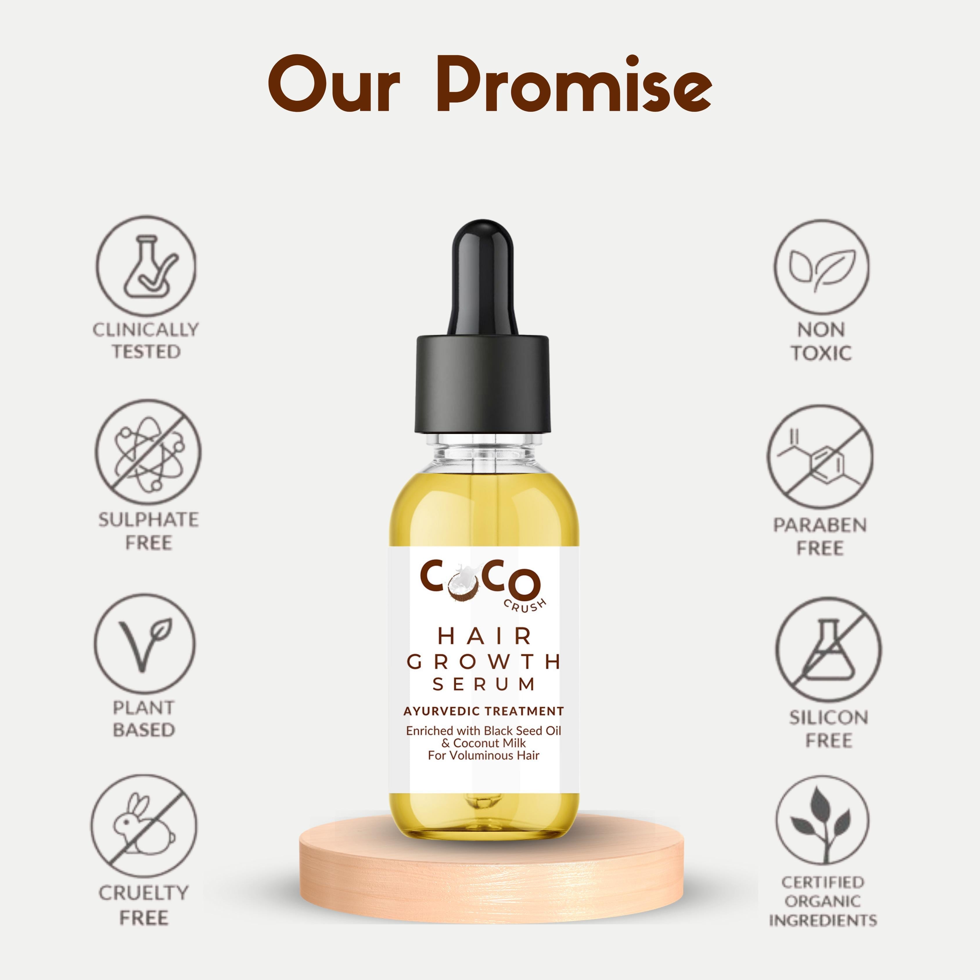 Coco Crush Ayurvedic Hair Growth Serum - HG15