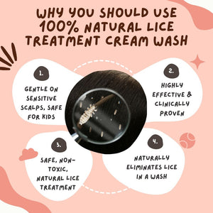 Coco Crush Ayurvedic Lice Cream Wash, Kills Lice, Eggs & Nits 100% Naturally - CR50