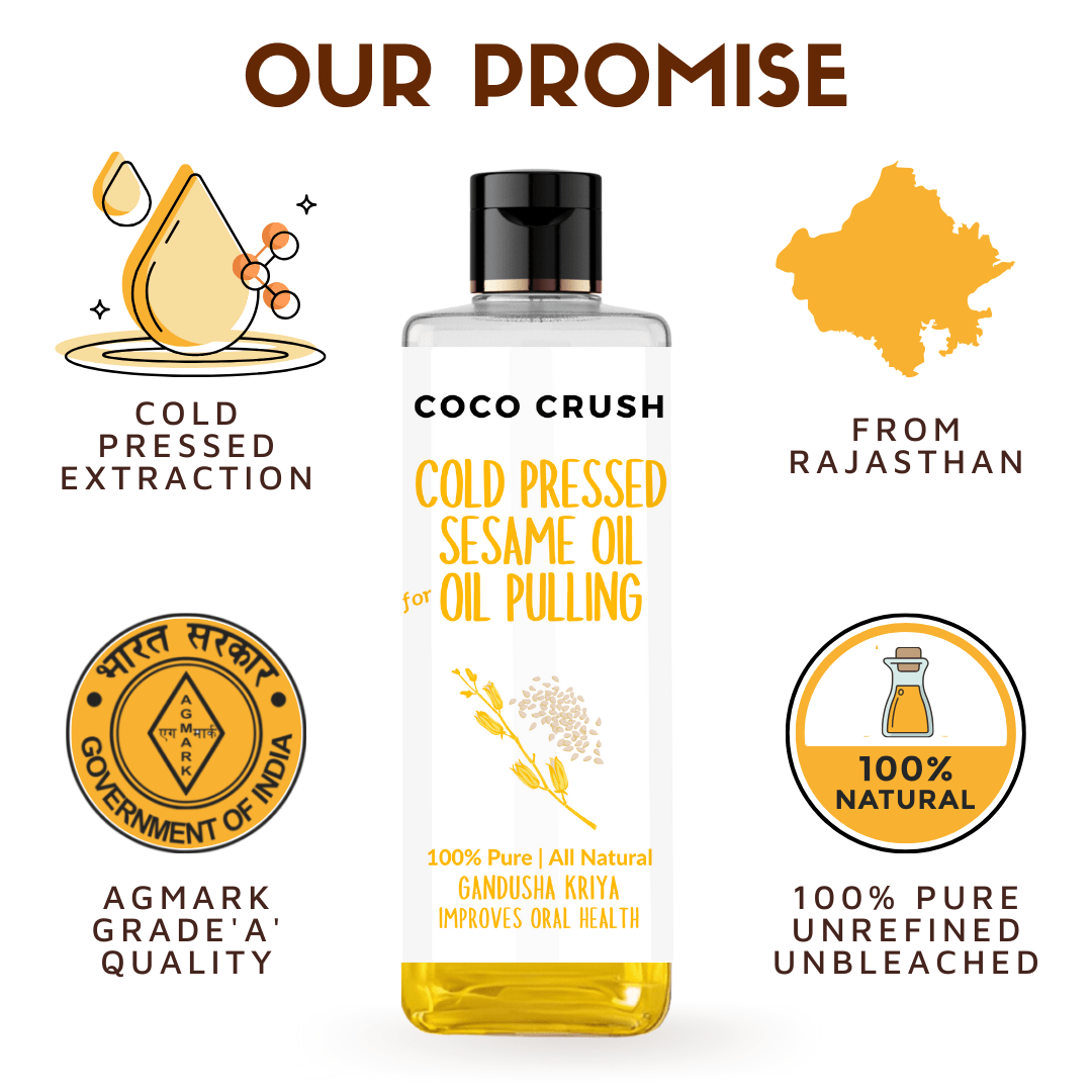 Coco Crush Ayurvedic Sesame Oil for Oil Pulling - SEOP50