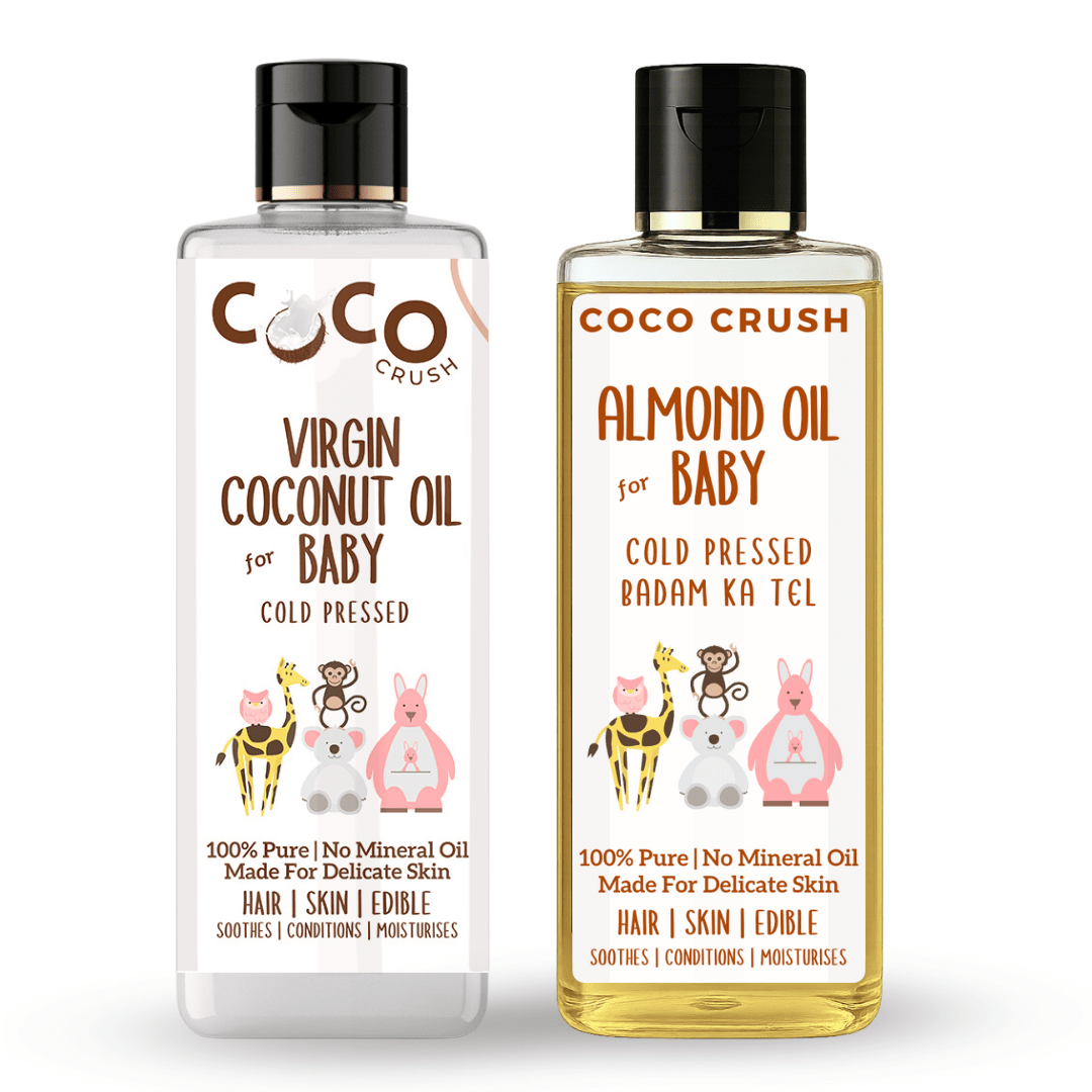 Coco Crush Cold Pressed Almond Oil & Virgin Coconut Oil Combo - BAAL50BACO50