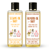 Coco Crush Cold Pressed Almond & Sesame Oil Combo for Babies - BAAL50BASE50