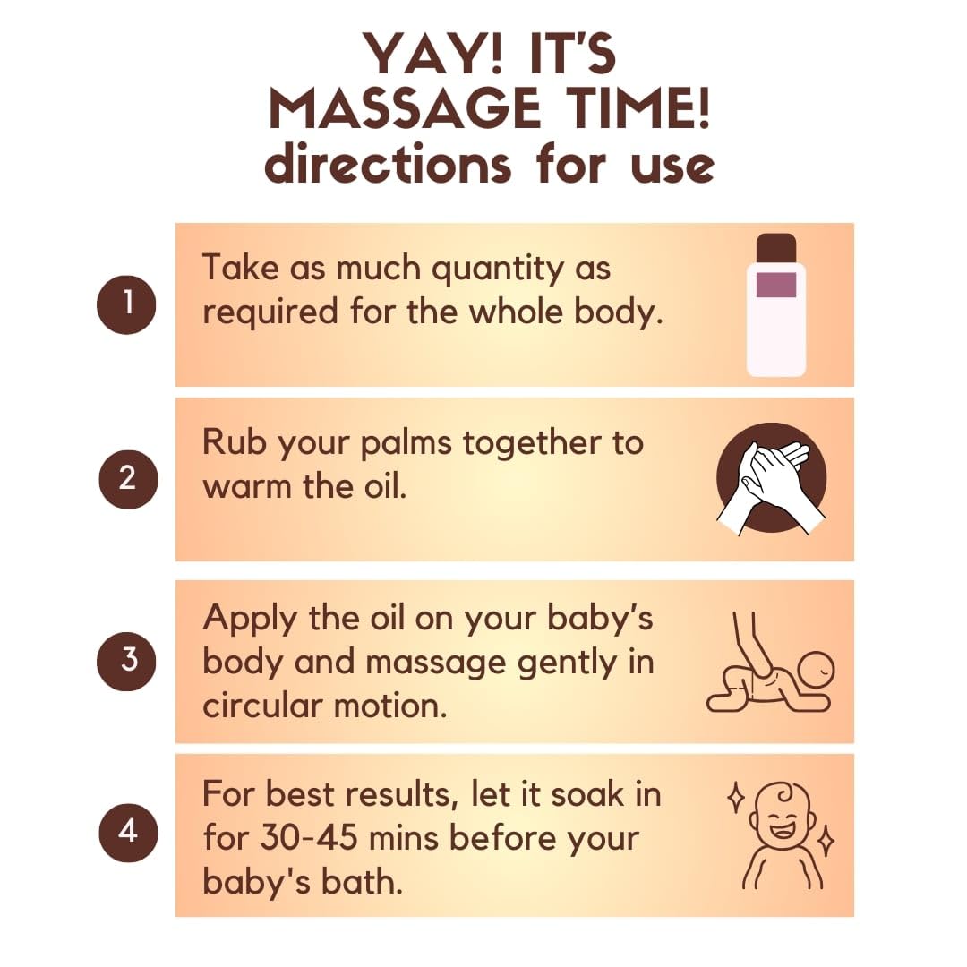 Coco Crush Cold Pressed Coconut, Sesame & Mustard Baby Massage Oil Combo - BACO50BASE50BAMUS50