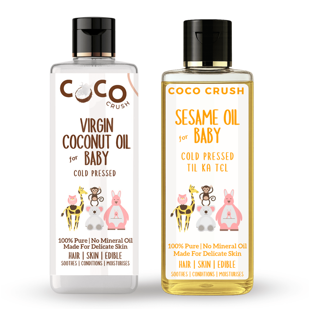 Coco Crush Cold Pressed Coconut & Sesame Oil Combo - BACO50BASE50