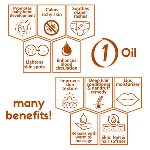 Coco Crush Cold Pressed Mustard Pure & Organic Hair & Body Oil for Babies - BAMUS50