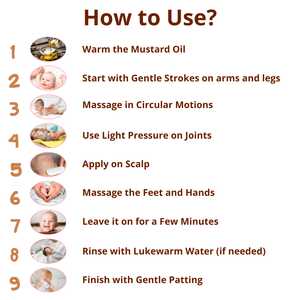 Coco Crush Cold Pressed Mustard Pure & Organic Hair & Body Oil for Babies - BAMUS50
