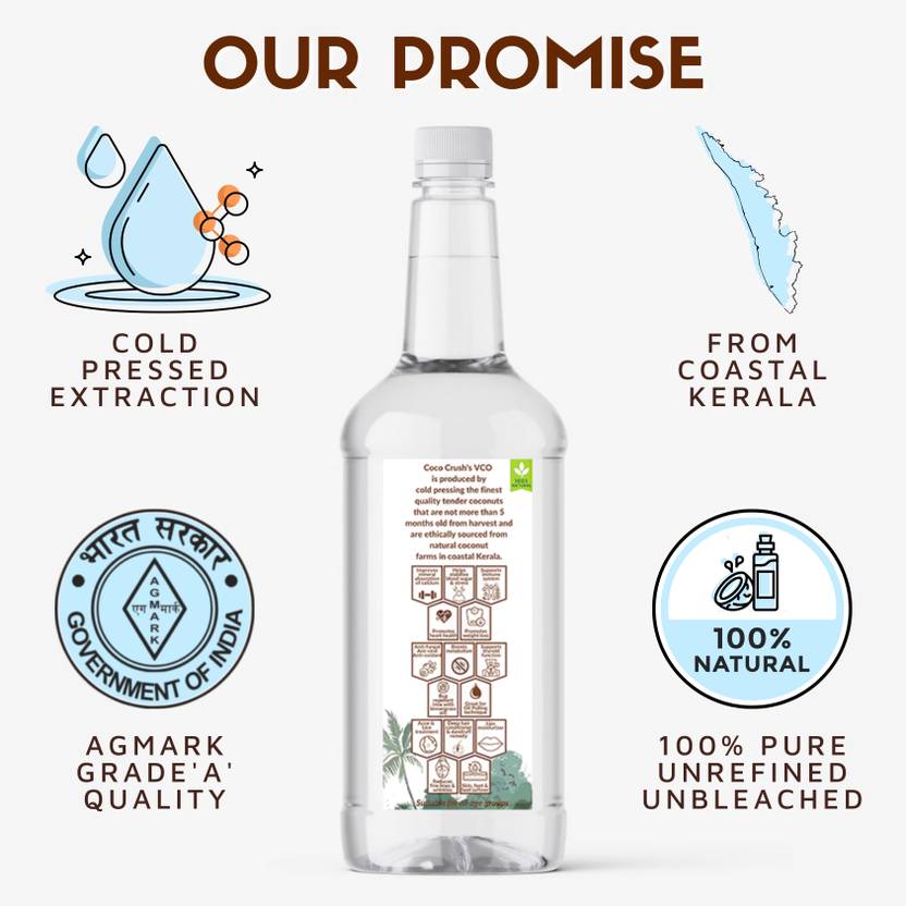 Coco Crush Cold - Pressed Virgin Coconut Oil for Baby Massage - BACO500