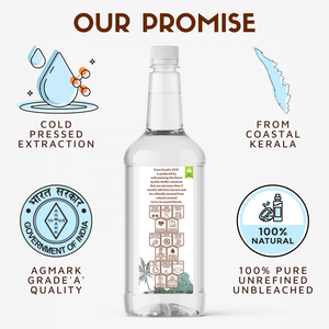Coco Crush Cold - Pressed Virgin Coconut Oil, Pack of 2 - 1000ML each - 2CO1000