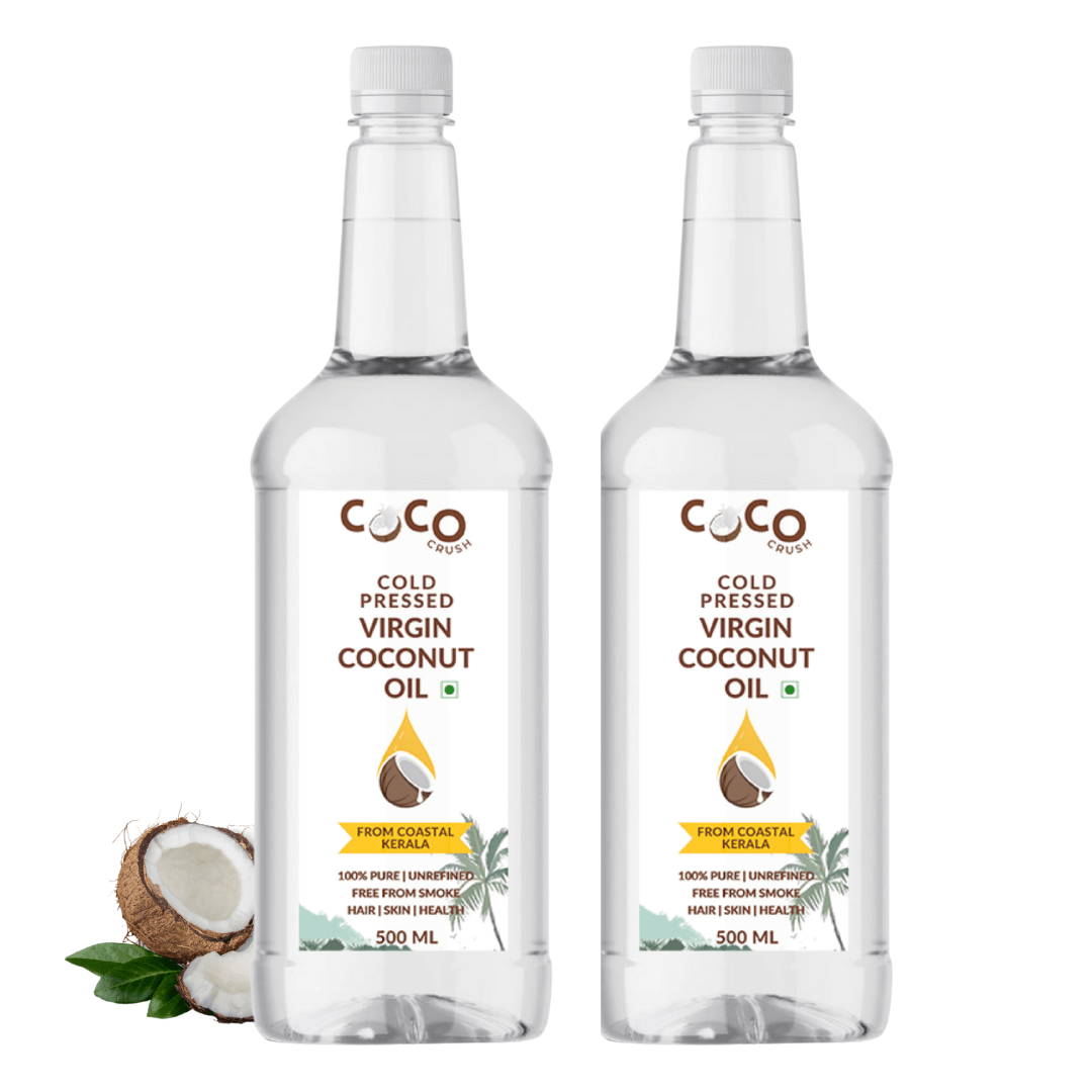 Coco Crush Cold - Pressed Virgin Coconut Oil, Pack of 2 - 1000ML each - 2CO1000