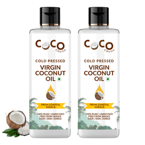 Coco Crush Cold - Pressed Virgin Coconut Oil, Pack of 2 - 200ML each - 2CO200