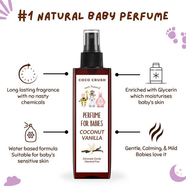 Coco Crush Gentle Baby Perfume Duo: Natural Rose Lavender & Coconut Vanilla - ROLAVBF100COCVANBP100