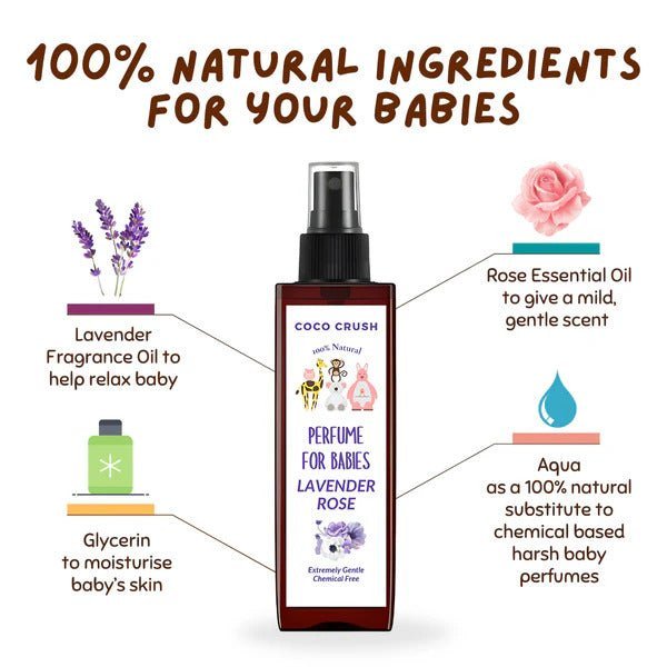 Coco Crush Gentle Baby Perfume Duo: Natural Rose Lavender & Coconut Vanilla - ROLAVBF100COCVANBP100