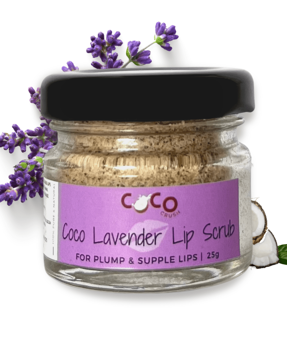 Coco Crush Lavender Coconut Lips Scrub For Lightening & Brightening Dark Lips - LAVLIPSCRUB25G
