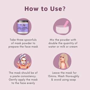 COCO CRUSH Lavender Face Pack for Skin Lightening & Brightening - 50GMS - LAVFACEMASK50
