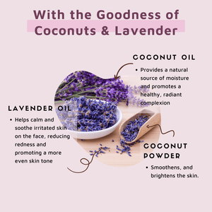 COCO CRUSH Lavender Face Pack for Skin Lightening & Brightening - 50GMS - LAVFACEMASK50