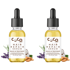 Coco Crush Leave - in Hair Repair Treatment Serum with Lavender & Rosemary Oil, Pack of 2 - 30ML each - 2HLIN30