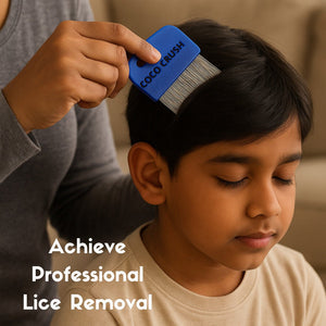 Coco Crush Lice & Nits Removal Fine - Tooth Comb | 100% Steel | Gentle & Easy to Grip - SHORTCOMB