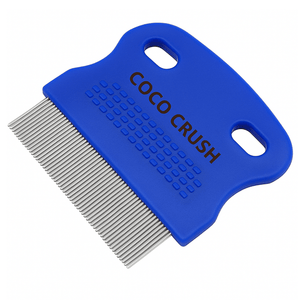 Coco Crush Lice & Nits Removal Fine - Tooth Comb | 100% Steel | Gentle & Easy to Grip - SHORTCOMB