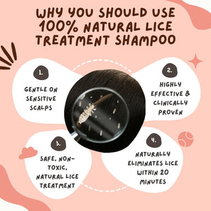 Coco Crush Lice Treatment Shampoo & Handle Comb 100% Natural - LICESHAMPOO50+LONGCOMB