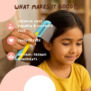 Coco Crush Lice Treatment Shampoo & Handle Comb 100% Natural - LICESHAMPOO50+LONGCOMB