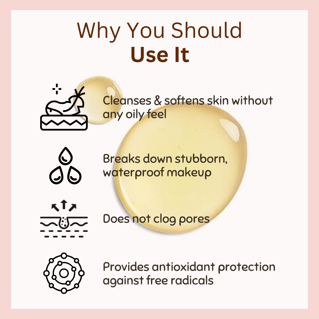 Coco Crush Natural Deep Cleansing Oil, Vit E - Gently Removes Makeup & Impurities - MAKEUPREMOVE100