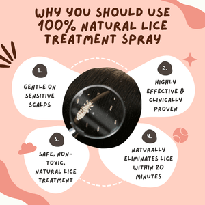 Coco Crush Natural Lice Treatment Combo: Ayurvedic Anti Lice Hair Spray & Lice Treatment Comb - LICESPRAYCOMB100
