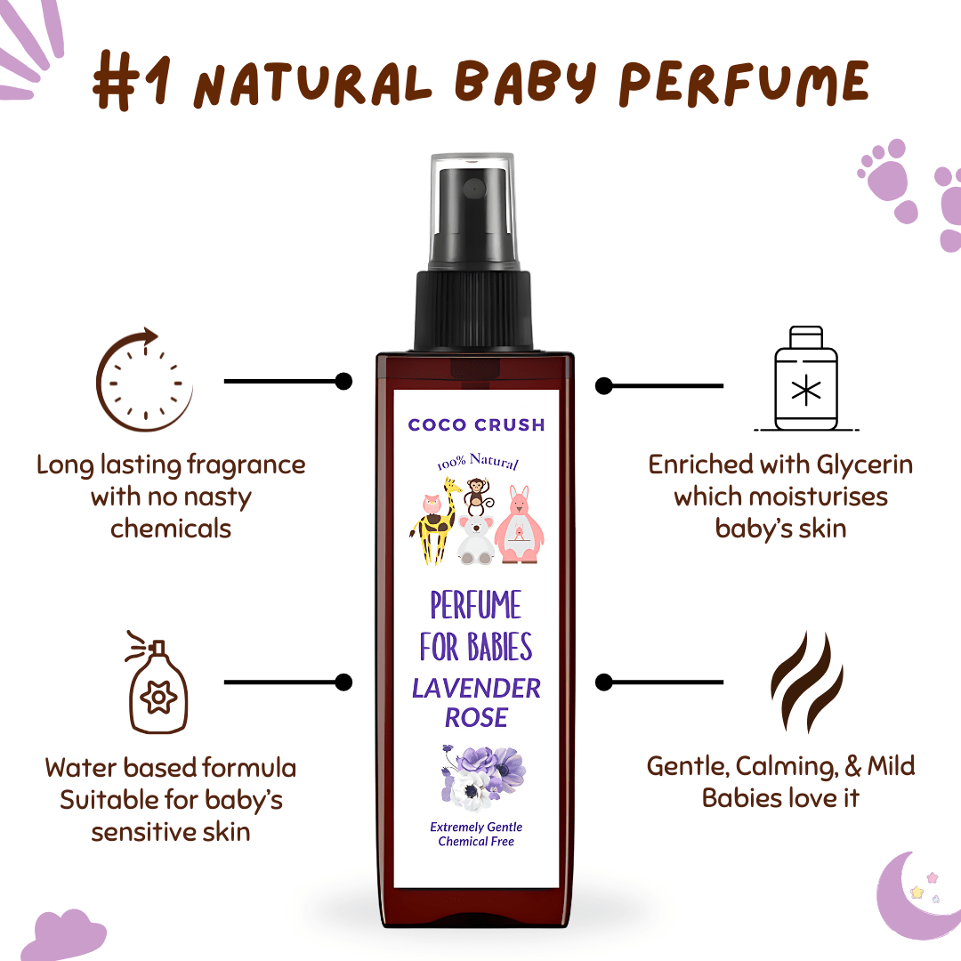 Coco Crush Natural Rose and Lavender Perfume for Babies - 100ML - ROSELAVBABYPERFUME100