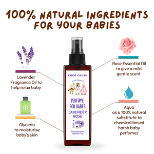 Coco Crush Natural Rose and Lavender Perfume for Babies - 100ML - ROSELAVBABYPERFUME100