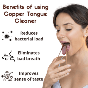 Coco Crush Pure Copper Tongue Cleaner – Natural Breath Freshener & Oral Health Tool - CTC
