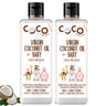 Coco Crush Virgin Coconut Oil for Baby Massage, Pack of 2 - 200ML each - 2BACO200