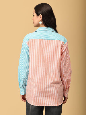 Color Carnival Oversized Shirt - WNT - SK - CLRCN - S