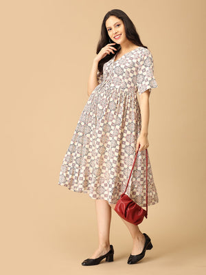 Color Crush Maternity and Nursing Dress - DRS - SK - CLOCR - S