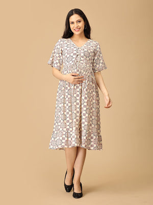 Color Crush Maternity and Nursing Dress - DRS - SK - CLOCR - S