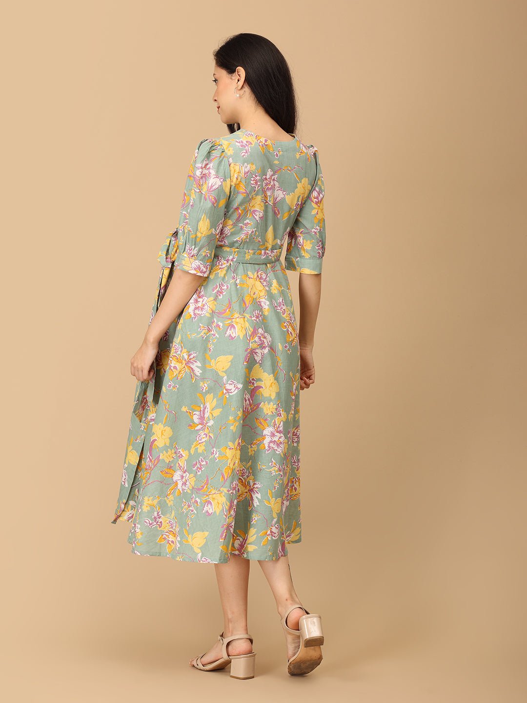 Color Crush Maternity and Nursing Wrap Dress - DRS - SK - COLCR - S