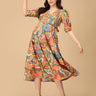 Color Drip Maternity and Nursing Wrap Dress - DRS - SK - CLRDP - S