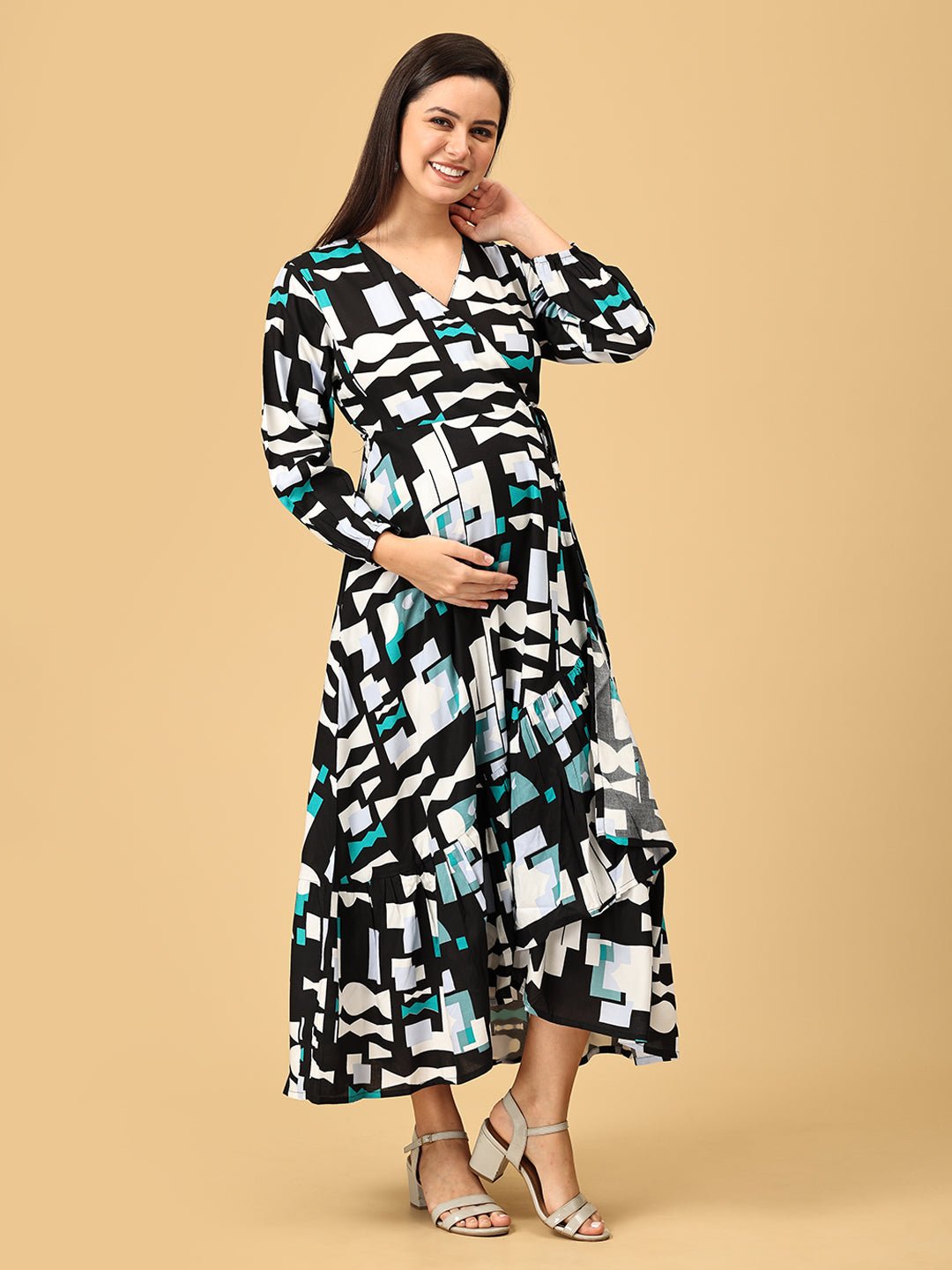 Color Me Black Maternity and Nursing Dress - DRS - SK - CLRME - S