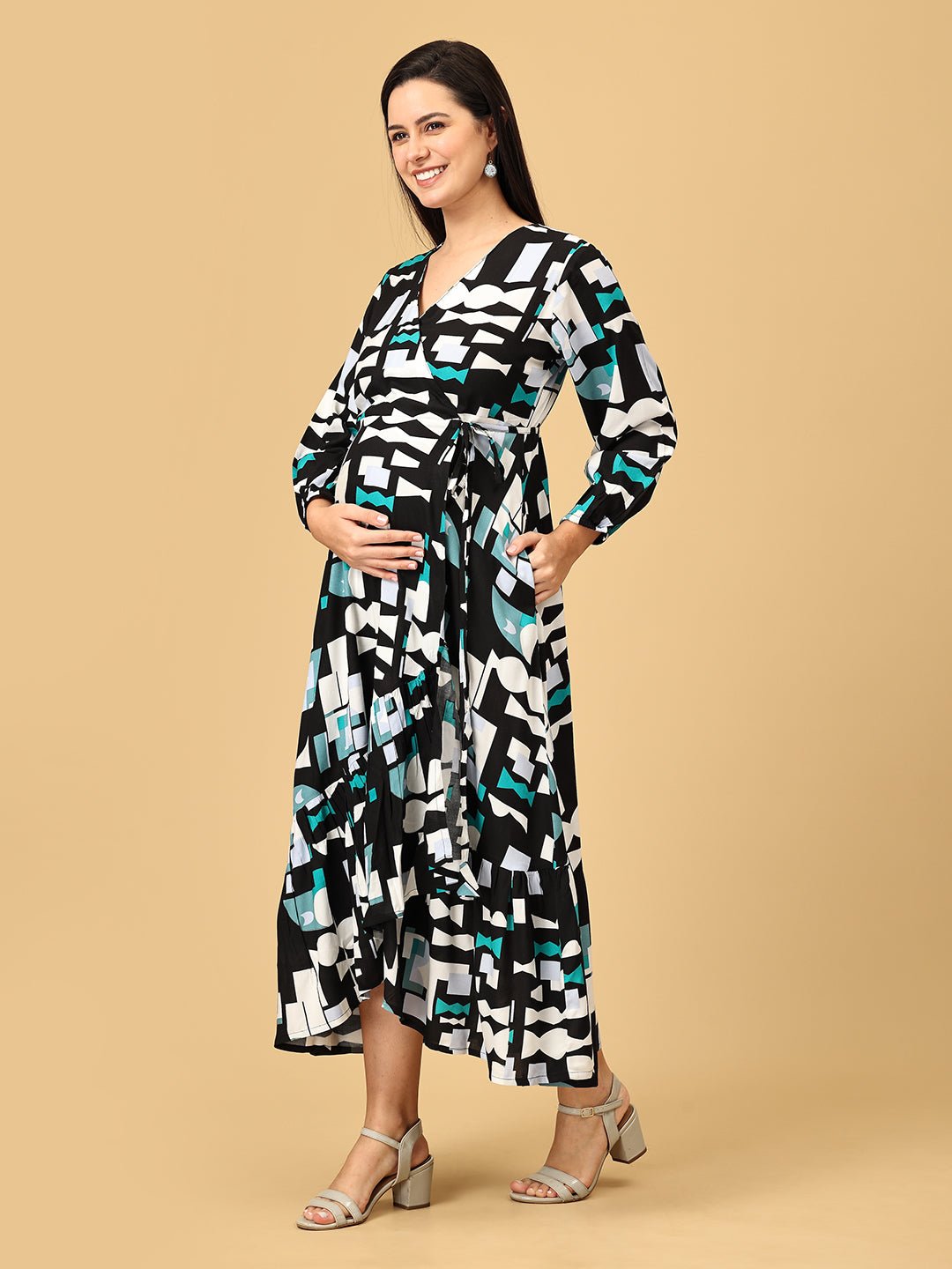 Color Me Black Maternity and Nursing Dress - DRS - SK - CLRME - S