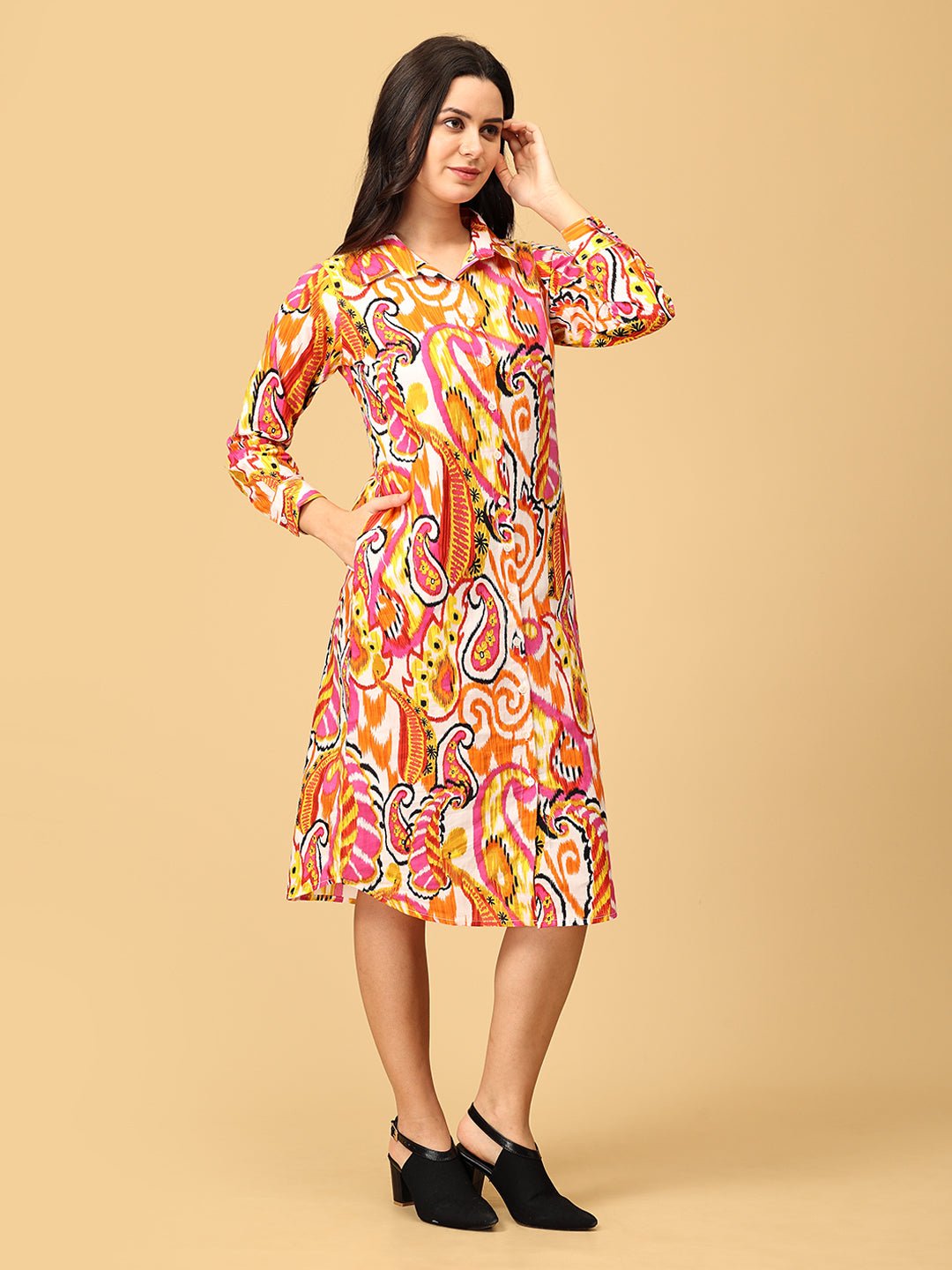 Color Me Crazy Women's Shirt Dress - WES - SK - CLMC - S