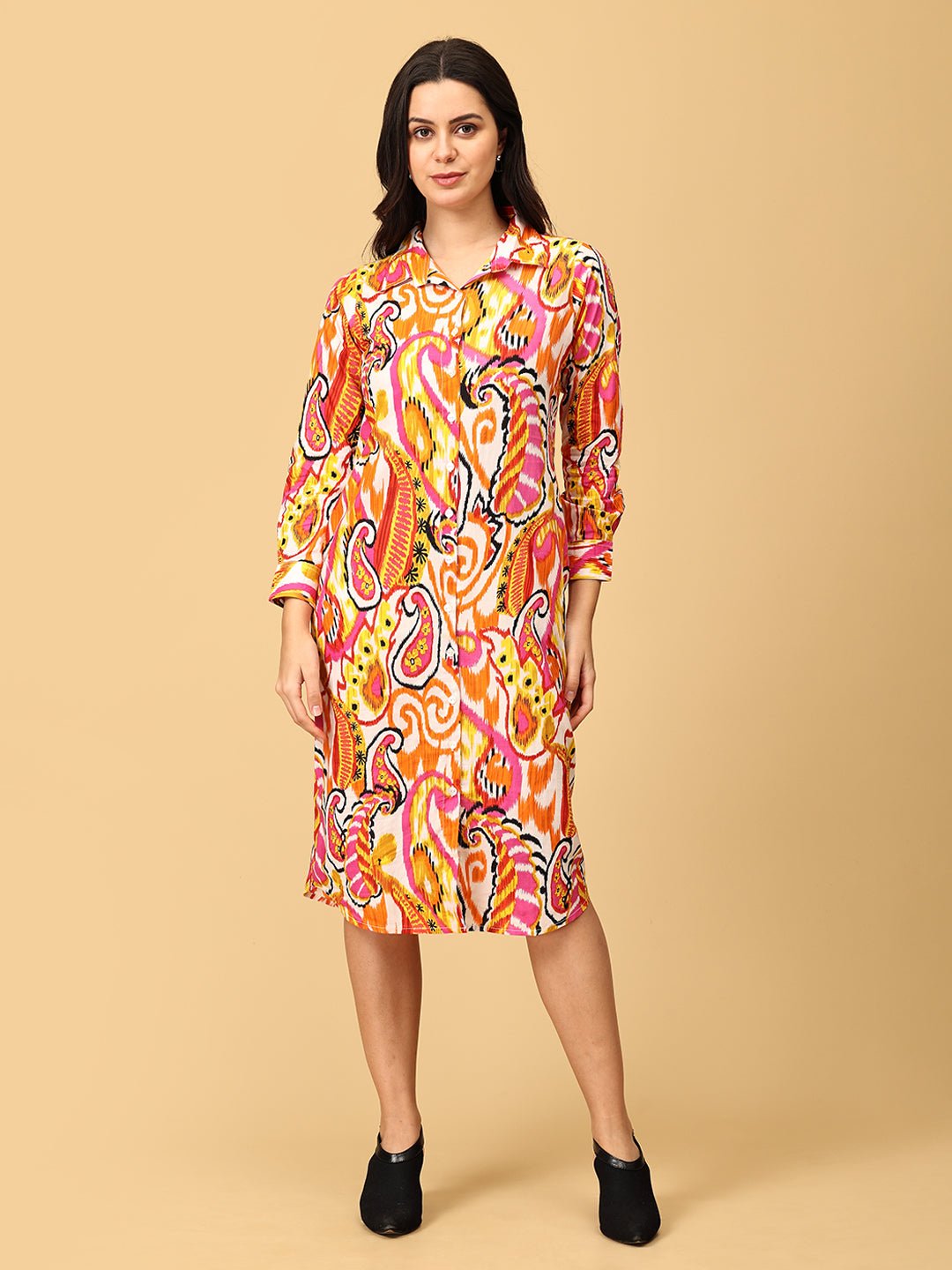 Color Me Crazy Women's Shirt Dress - WES - SK - CLMC - S