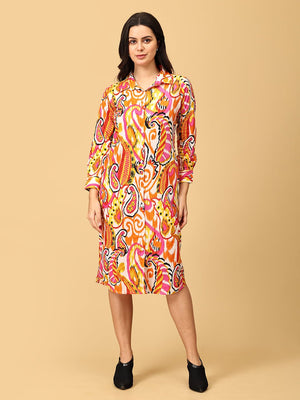 Color Me Crazy Women's Shirt Dress - WES - SK - CLMC - S