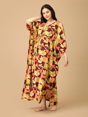 Colors Of Imagination Maternity and Nursing Kaftan Nighty - NW - SK - CLIMG - S