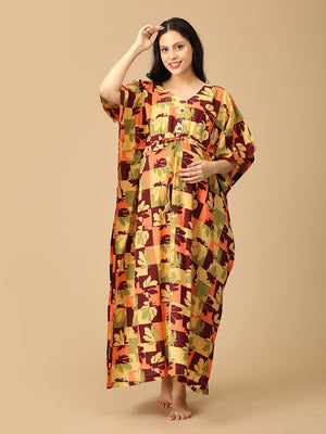 Colors Of Imagination Maternity and Nursing Kaftan Nighty - NW - SK - CLIMG - S