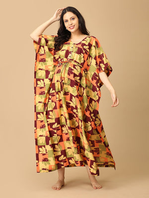 Colors Of Imagination Maternity and Nursing Kaftan Nighty - NW - SK - CLIMG - S