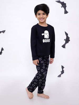Combo Of 2: Boo Matching Pajama Set For Mom And Baby - Halloween Costumes