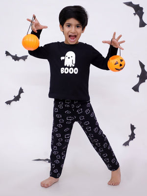 Combo Of 2: Boo Matching Pajama Set For Mom And Baby - Halloween Costumes