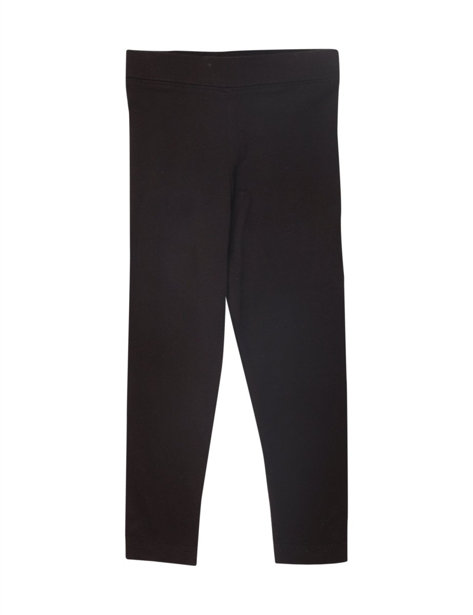Combo of 2 Girls Full Length Leggings-Black and Brown - GLLG-2-BB-0-6