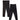 Combo of 2 Girls Full Length Leggings-Black and Brown - GLLG-2-BB-0-6