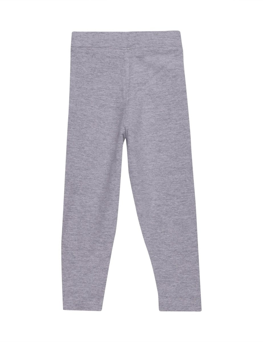 Combo of 2 Girls Full Length Leggings-Black and Grey - GLLG-2-BG-0-6