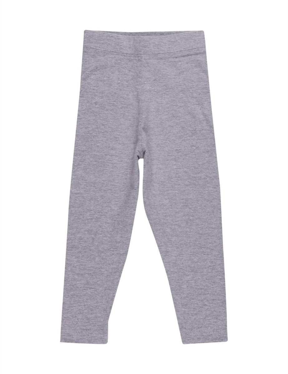 Combo of 2 Girls Full Length Leggings-Black and Grey - GLLG-2-BG-0-6